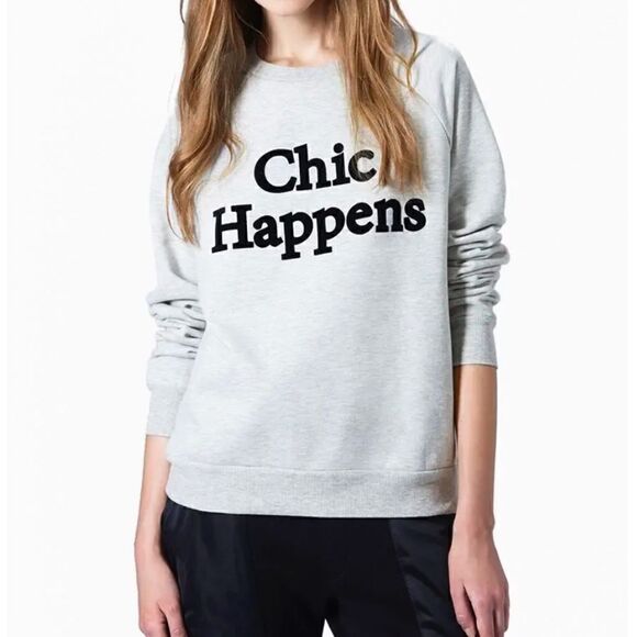Topshop Chic Happens Raglan Sleeve Sweatshirt - Picture 2 of 6